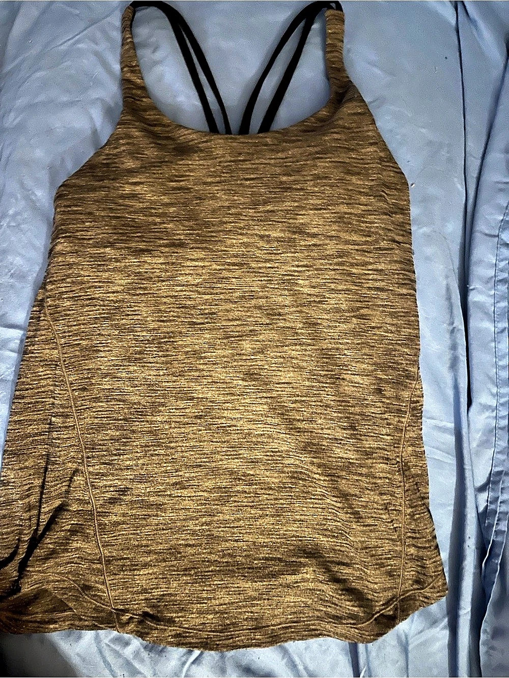 lululemon Power Y Tank Strappy Athletic Tank in gray Like New